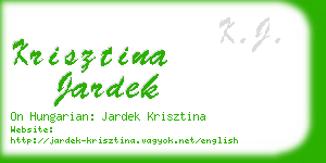 krisztina jardek business card